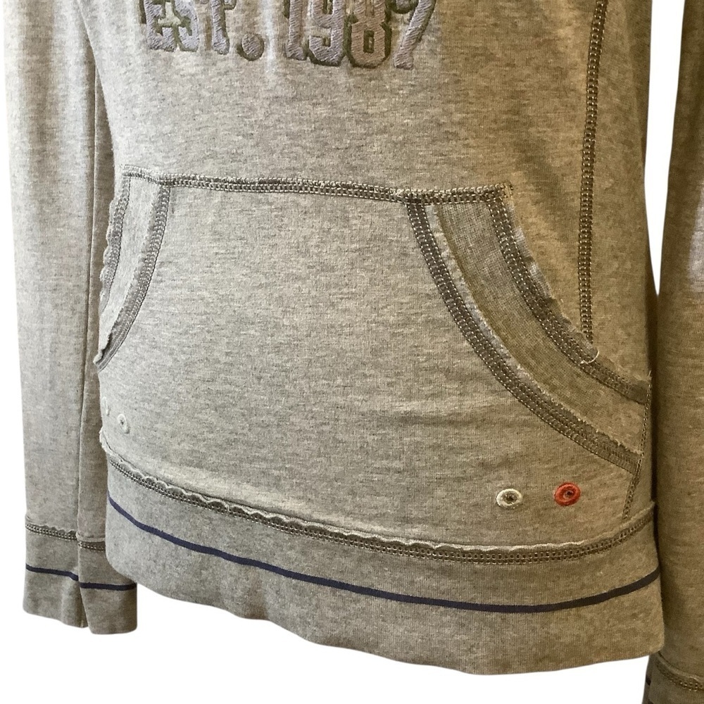 Napapijri Logo Sweatshirt Women’s Size S Grey Cotton Stretch Graphic Pullover - Picture 6 of 15